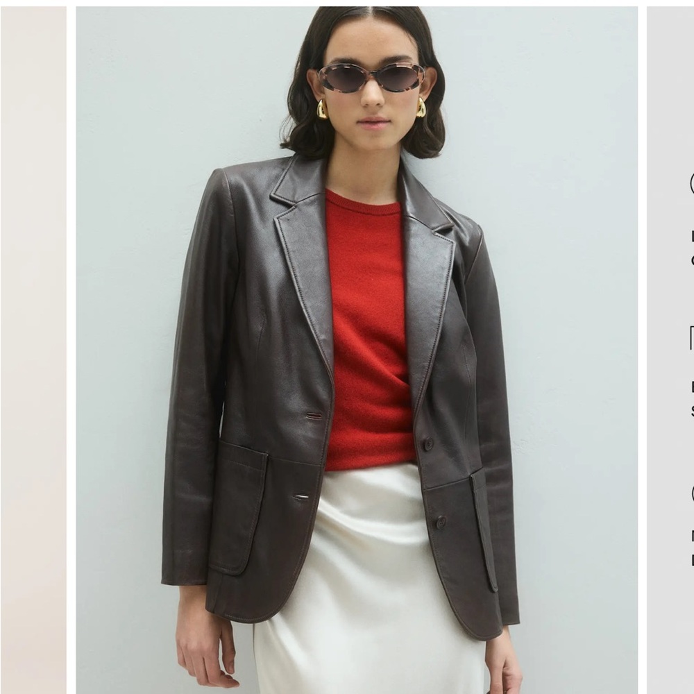 Quince Leather Blazer